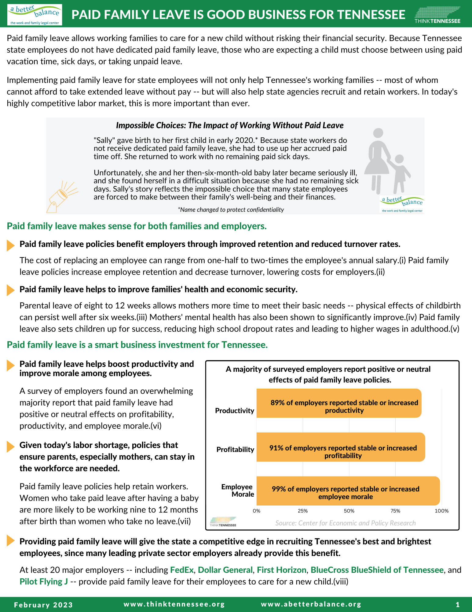 paid family leave brief - Think Tennessee