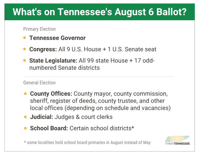 What's on TN's Ballot August 6